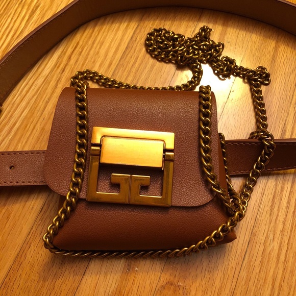 Leather brown bronze chain saddle bag 🍁 - Picture 2 of 4